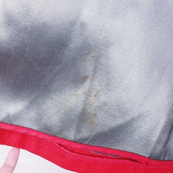 Vintage Lands' End Direct Merchants Red Wool Anchor Button Peacoat Size 12 Red - Picture 9 of 11